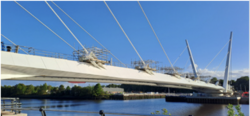 Even while under construction, the Clyde Crossing in Glasgow is an imposing and beautiful sight.