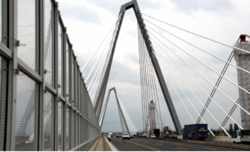 The first new Rhine bridge in Leverkusen.